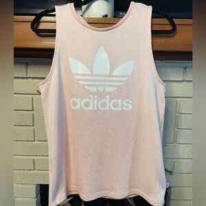 Adidas light pink tank top